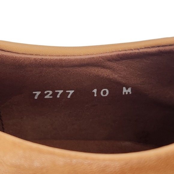 Mercanti Fiorentini Mens 10M Italy Tan Leather Cap Toe Oxford Dress shoes